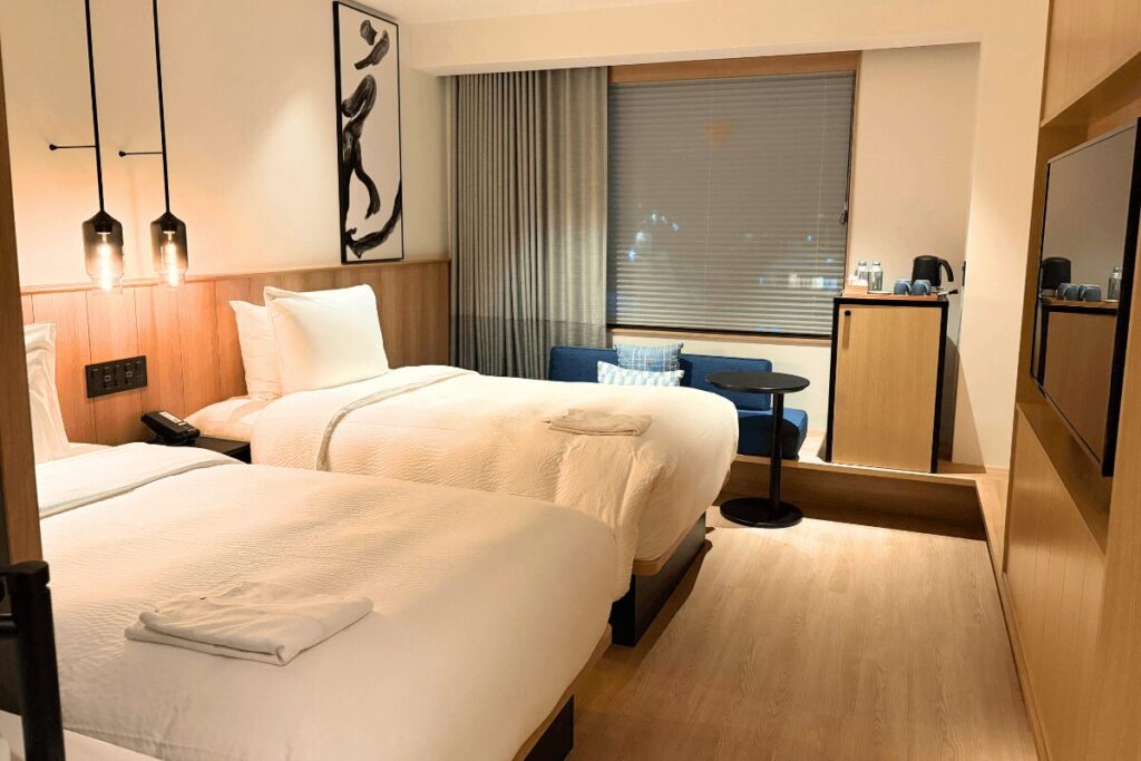 スタンダード2ツイン(シングル)25㎡の客室全体